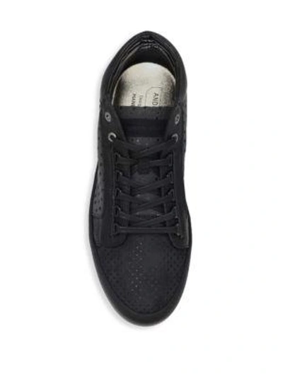 Shop Android Homme Leather Mid-top Sneakers In Black