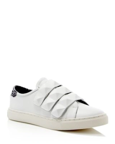 Shop Rebecca Minkoff Becky Perforated Stud Strap Sneakers In White