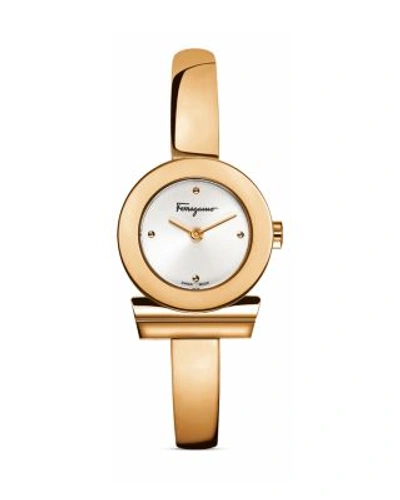 Ferragamo Gancino Stainless Steel Bracelet Watch, 22.5mm In Rose Gold
