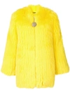 GIVENCHY GIVENCHY FOX FUR COLLARLESS JACKET - YELLOW,17X060467312136888