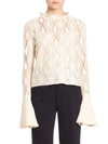 SEE BY CHLOÉ Laser-Cut Cotton Blend Bell Top