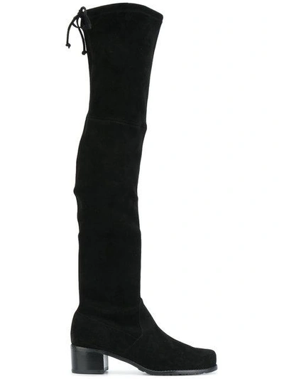 Shop Stuart Weitzman Midland Suede Boots In Black