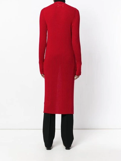 Shop Maison Margiela Long Ribbed Cardigan