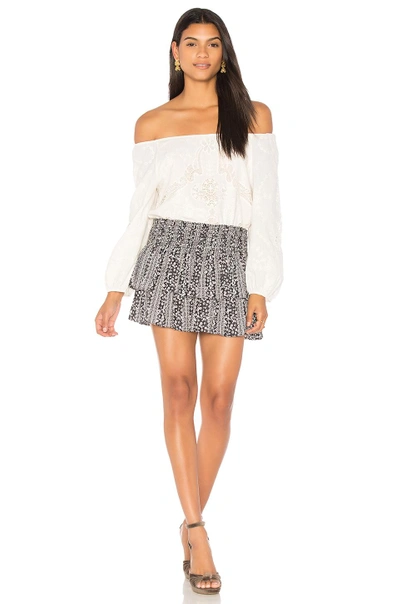 Shop Alice And Olivia Anya Skirt In Mini Lacey Floral