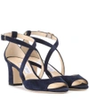 JIMMY CHOO CARRIE 65 SUEDE SANDALS,P00265453-5