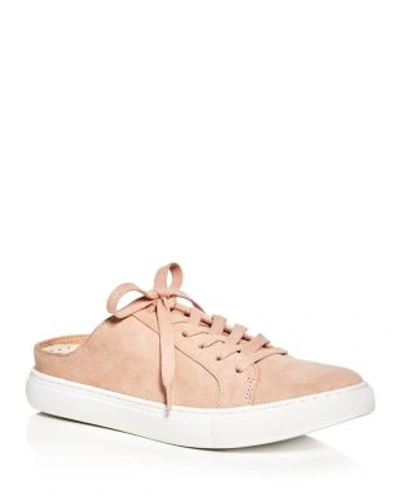Kenneth Cole Kinsley Suede Lace Up Sneaker Mules In Rose
