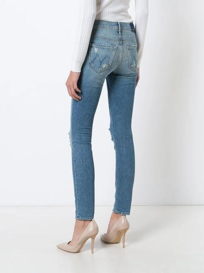 Shop Mother Ripped Trim Skinny Jeans