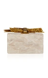 Edie Parker Wolf Acrylic Shard Clutch Bag In Nude