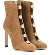 JIMMY CHOO LORETTA 100 SUEDE ANKLE BOOTS,P00265462