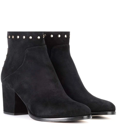 Shop Jimmy Choo Melvin 65 Suede Ankle Boots In Black