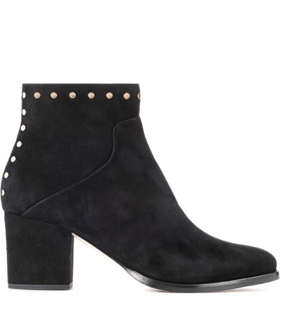 Shop Jimmy Choo Melvin 65 Suede Ankle Boots In Black