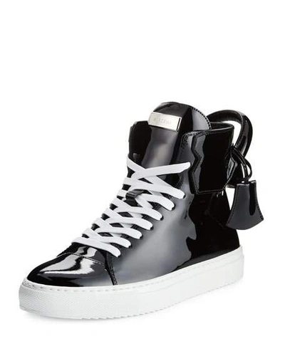 Buscemi Women's Patent Leather High-top Sneaker, Black