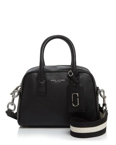 Marc Jacobs Gotham City Bauletto Small Satchel In Black/silver