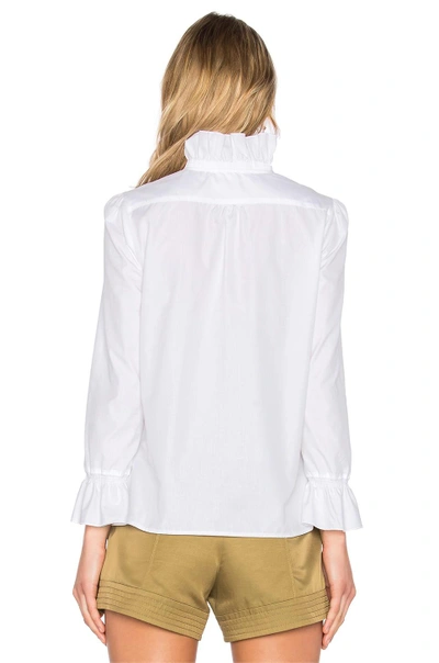 Shop See By Chloé Ruffle Button-down In White