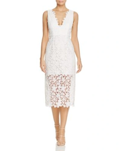 Jill Jill Stuart Sleeveless V-neck Lace Sheath Dress, Off White In Off-white