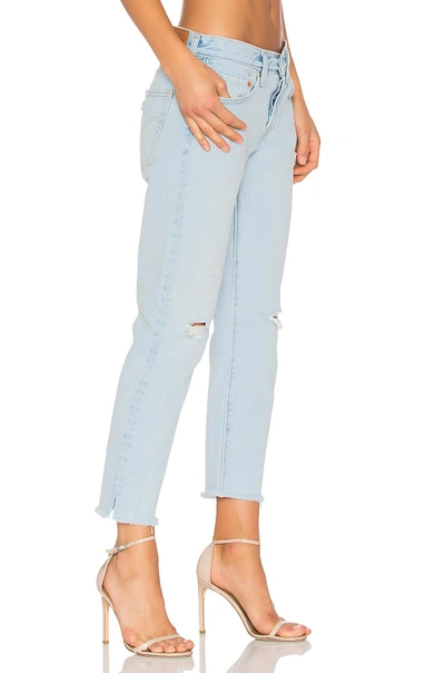 Shop Levi's 501 Cropped Taper In Bowie Blue