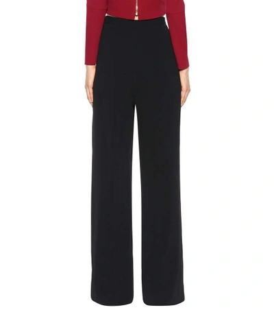 Shop Roland Mouret Coveney Crêpe Trousers In Llack