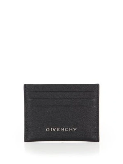 Givenchy Pandora Leather Card Case In Black