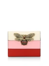 GUCCI Queen Margaret Colorblock Leather Card Case