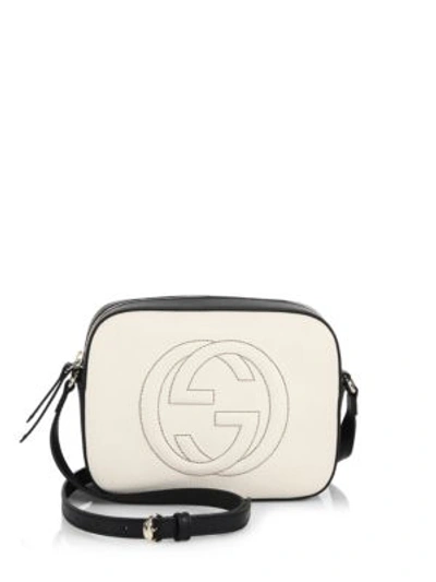 Shop Gucci Gg Soho Colorblock Leather Shoulder Bag In White