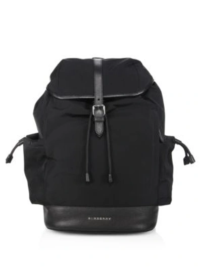Burberry Watson Flap-top Diaper Bag Backpack, Black