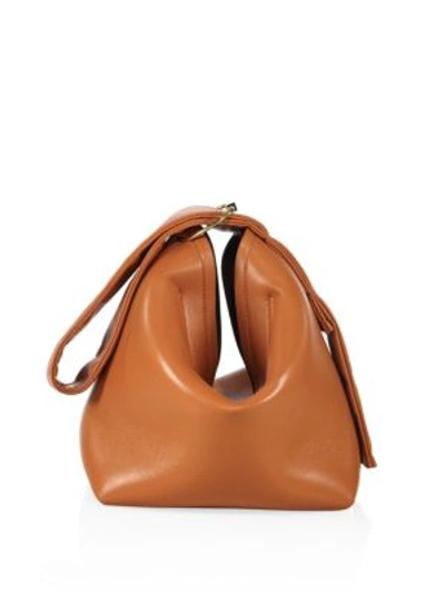 Victoria Beckham Leather Key Ring Bag In Cuoio