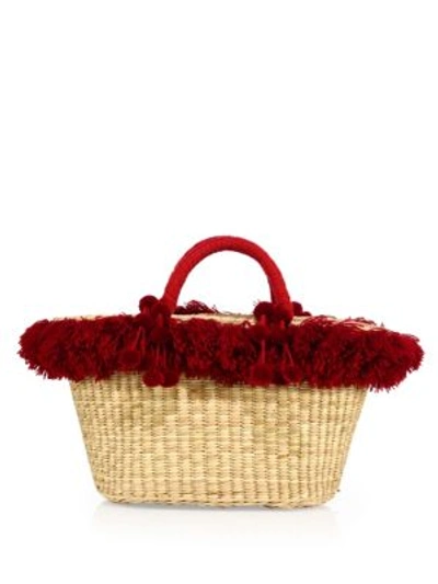 Nannacay Luly Woven Tote In Natural-red