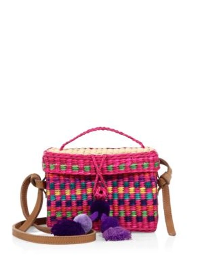 Nannacay Baby Rogue Pom-pom Basket Shoulder Bag In Pink