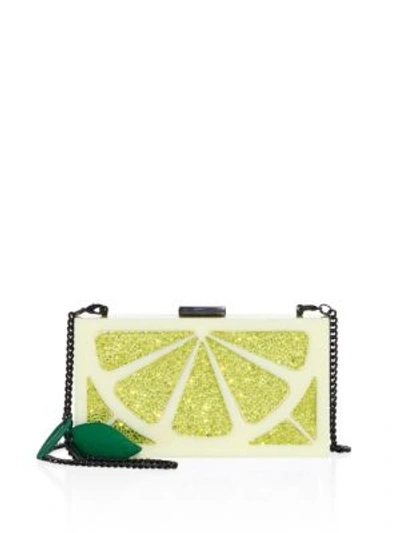 Alice And Olivia Cindy Lemon Clutch In Yellow