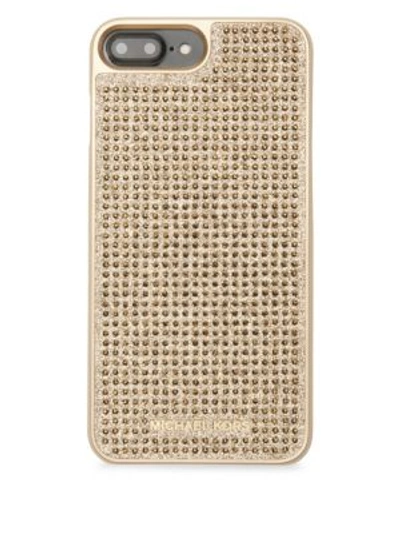 Michael Kors Embellished Glitter Iphone 7 Case In Gold