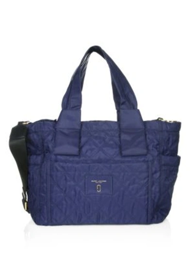 Marc By Marc Jacobs Quilted Nylon Baby Bag In Midnight Blue