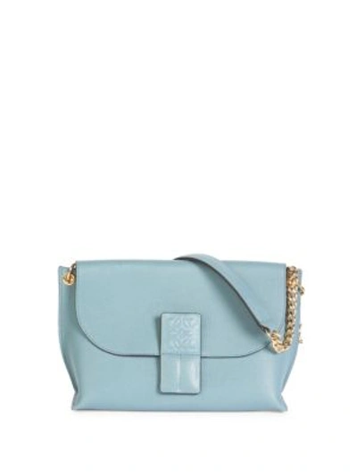 Loewe Avenue Leather Crossbody Bag - Blue In Stone Blue