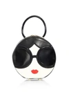 ALICE AND OLIVIA Stace Face Circle Leather Handbag