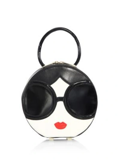 Alice And Olivia Stace Face Circle Leather Handbag In Multi