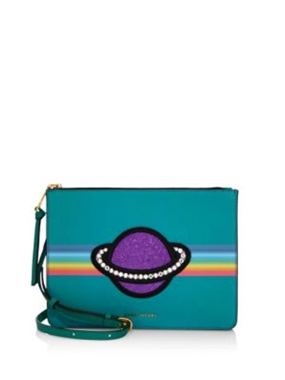 Shop Marc Jacobs Rainbow Flat Crossbody Bag In Ever Green