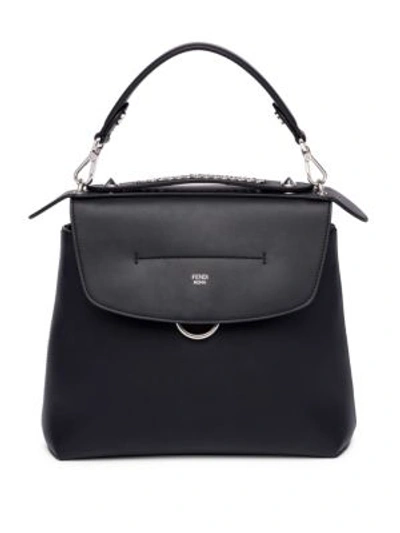 Shop Fendi Back To School Leather Mini Backpack In Black