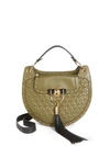 BALMAIN Quilted Leather Saddle Bag