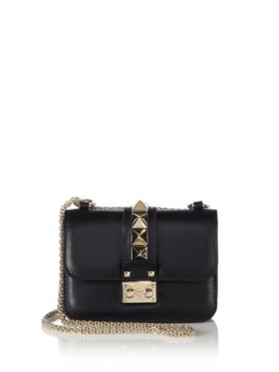Shop Valentino Rockstud Lock Extra-small Shoulder Bag In Black