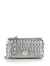 MIU MIU Nappa Crystal Embellished Leather Shoulder Bag