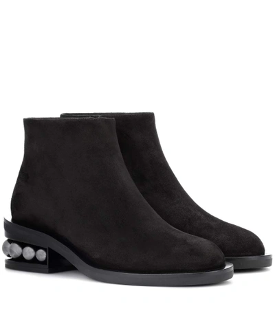 Shop Nicholas Kirkwood Casati Suede Ankle Boots In Black