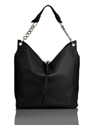 Jimmy Choo Raven Nappa Leather Hobo Bag In Black | ModeSens