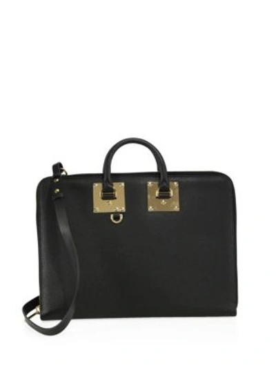 Sophie Hulme Albion Leather Document Holder In Black