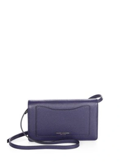 Marc By Marc Jacobs Recruit Leather Chain Wallet In Midnight Blue