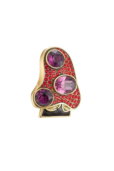 Marc Jacobs Encrusted Pin In Multicolored