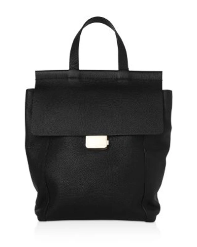 Whistles Pimlico Leather Backpack In Black/gold