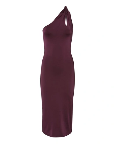 Cushnie Et Ochs Cushnie One Shoulder Dress With Twisted Strap In Purple ...