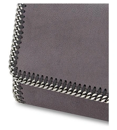 Shop Stella Mccartney Falabella Faux-leather Shoulder Bag In Dark Grey