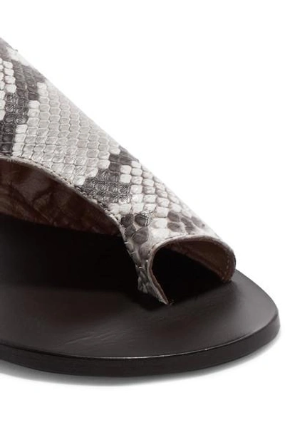 Shop Atp Atelier Rosa Python Sandals