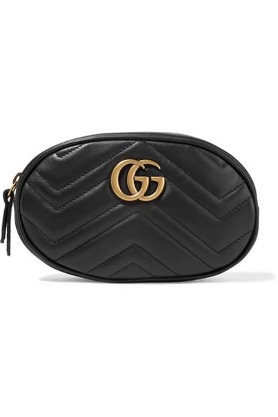 Shop Gucci Gg Marmont Quilted Leather Belt Bag