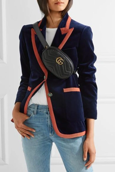 Shop Gucci Gg Marmont Quilted Leather Belt Bag